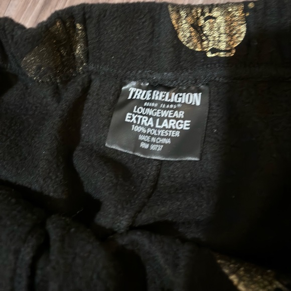 XL True Religion SOFT sweat pants, newishcondition black with gold Buddah heads - Picture 4 of 5